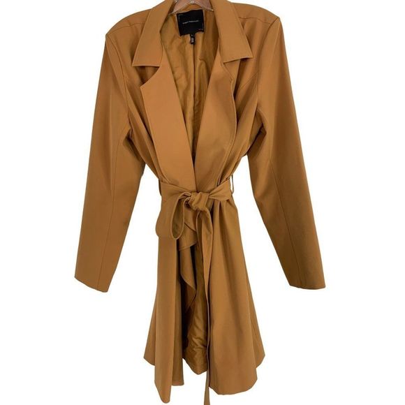 Robert Rodriguez Overcoat Size Large Drape Open Front Ginger EUC 6352 - Picture 2 of 9
